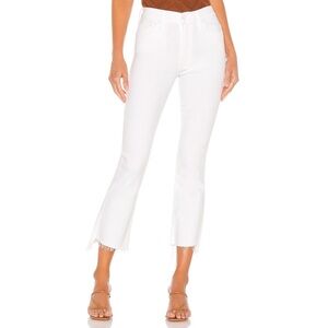 Mother The Insider Crop Step Fray High Rise Bootcut Jeans in Fairest Of Them All